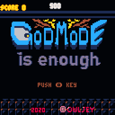 GodMode is enough タイトル画面