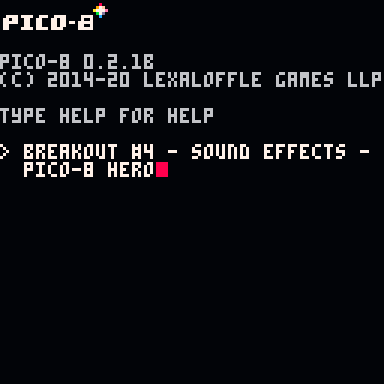 Breakout #4 - Sound Effects - Pico-8 Hero