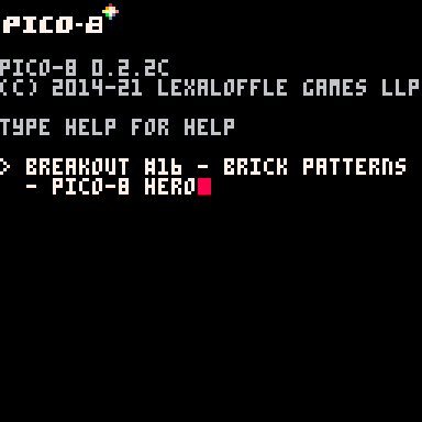Breakout #16 - Brick Patterns - Pico-8 Hero