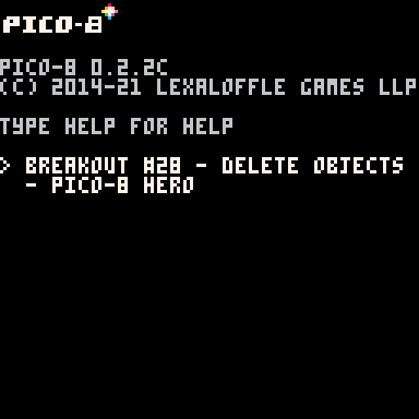 Breakout #28 - Delete Objects - Pico-8 Hero