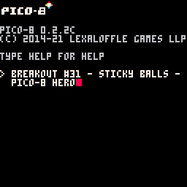 Breakout #31 - Sticky Balls - Pico-8 Hero