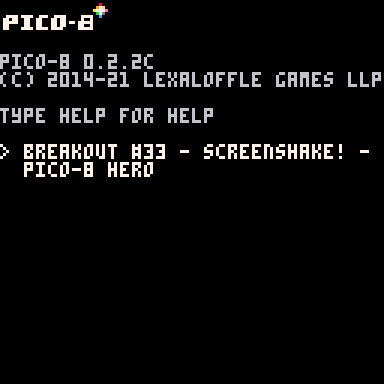 Breakout #33 - Screenshake! - Pico-8 Hero