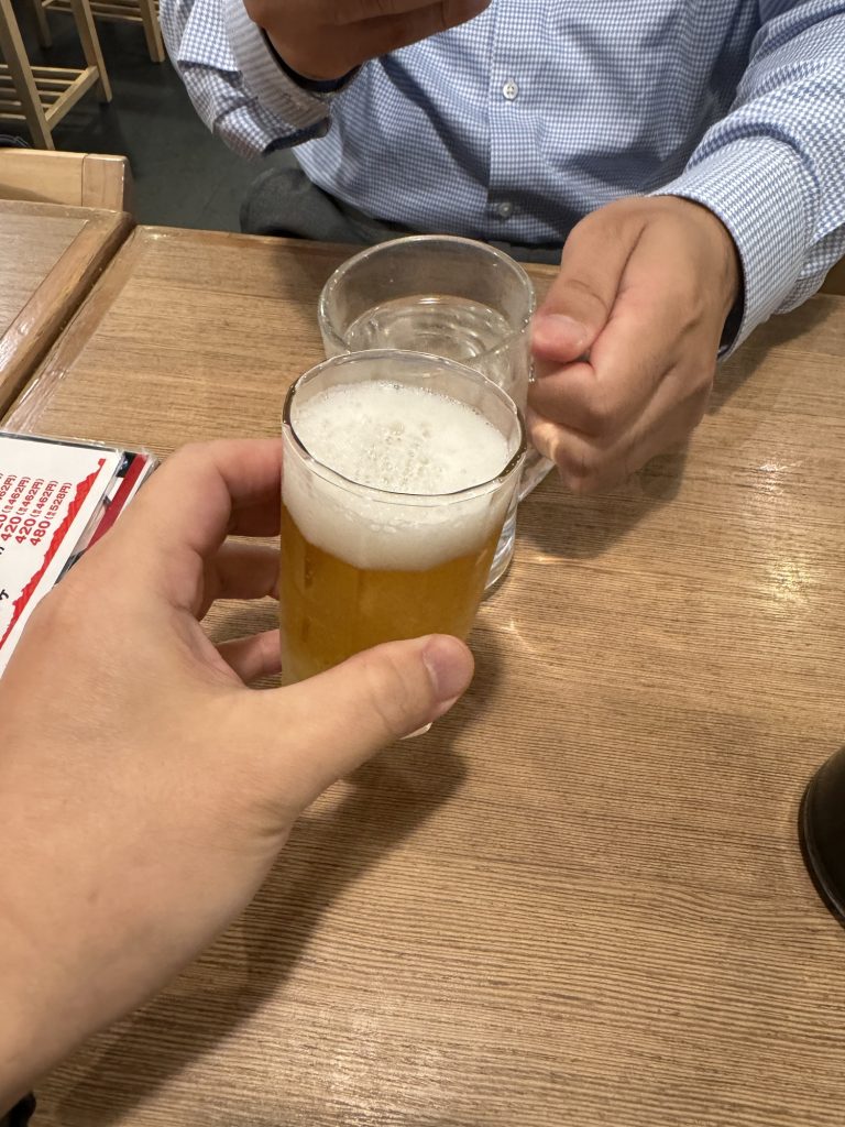 打ち上げのビール