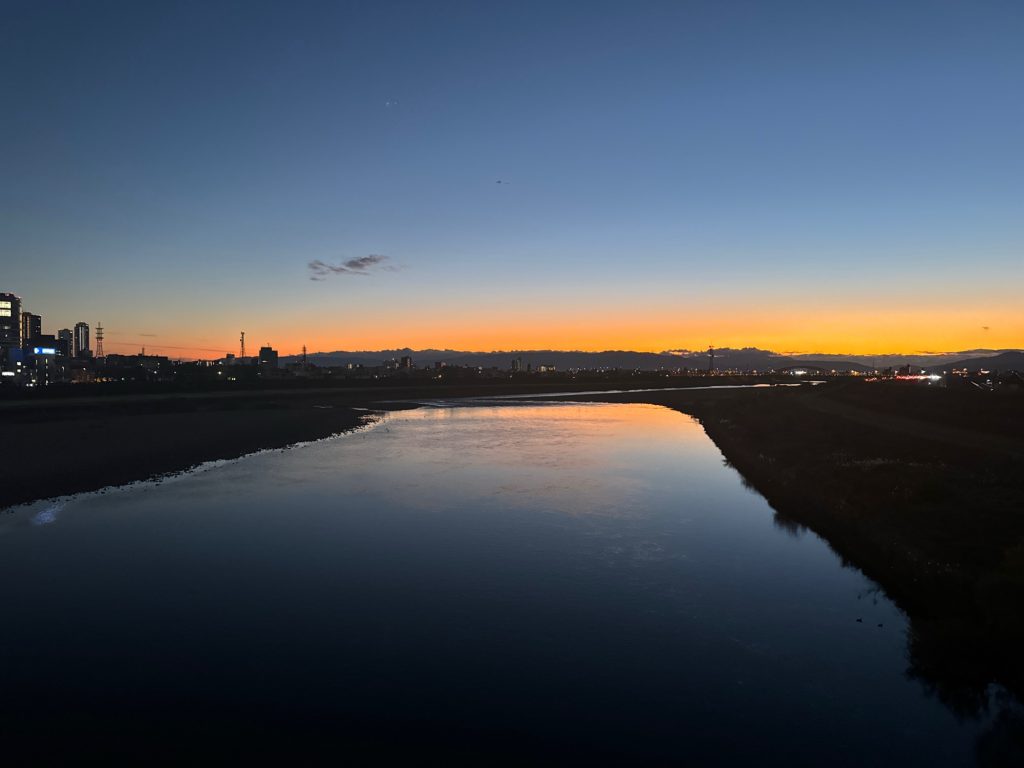 夕暮れの金華橋