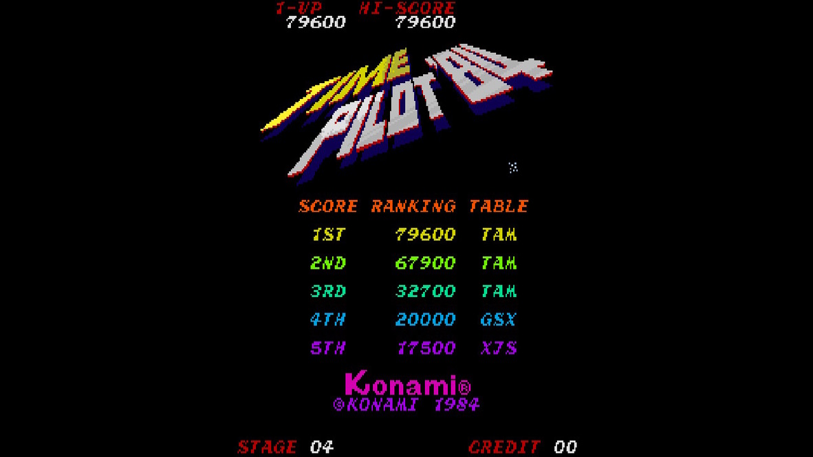 タイムパイロット'84 タイトル画面