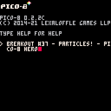 Breakout #37 - Particles! - Pico-8 Hero