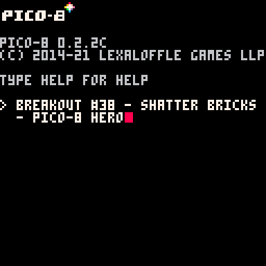 Breakout #38 - Shatter Bricks - Pico-8 Hero