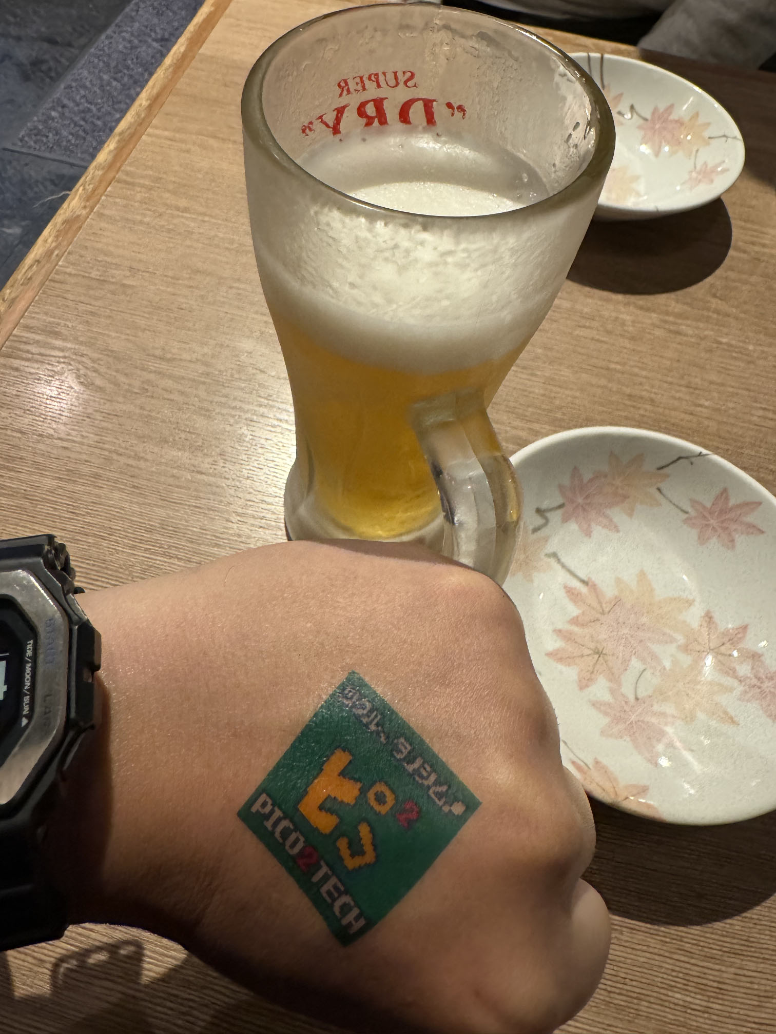 打ち上げのうまビール！
