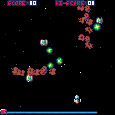 隕石群を出現させる