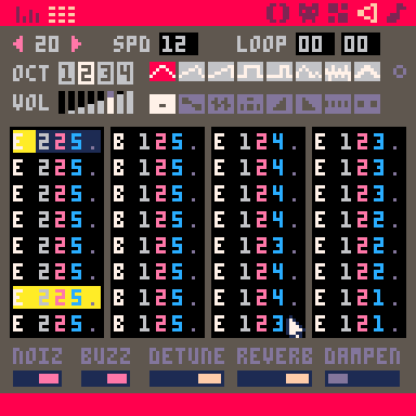 PICO-8のSEエディタ